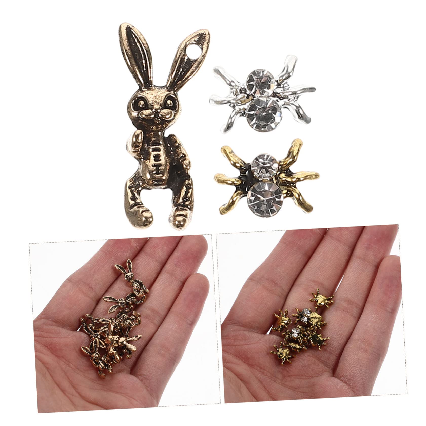 VALICLUD 5 Set Gioielli Con Diamanti Per Unghie Buio Fascino Delle Unghie Ciondolo Metallico Ciondoli Per Unghie Accessori Per Unghie Metallo 30 Pezzi*5