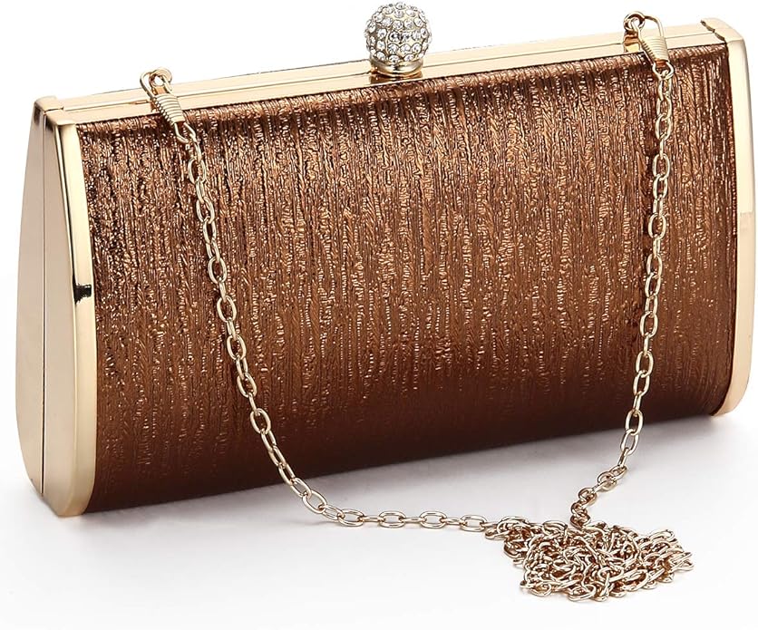 Featured formal metallic frame clutch