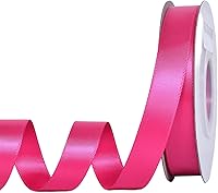 Vista 197 de YAMA Cinta de satén de doble cara, 7/8 pulgadas, 25 yardas para envolver regalos, color rosa