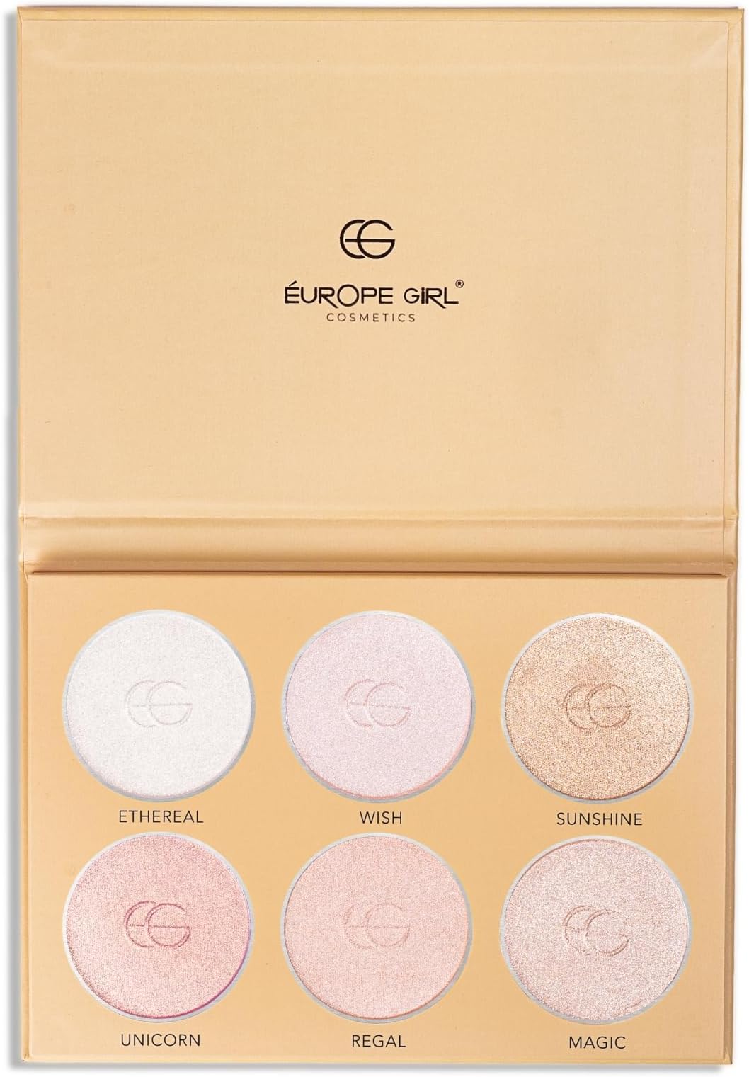 Europe Girl After Glow Highlighter | Powder Palette Shimmer Highlighters | Face Makeup Illuminator | Smooth, Dewy, Versatile & Long Lasting |Shimmer Highlight Powder Suit All Skin Tones