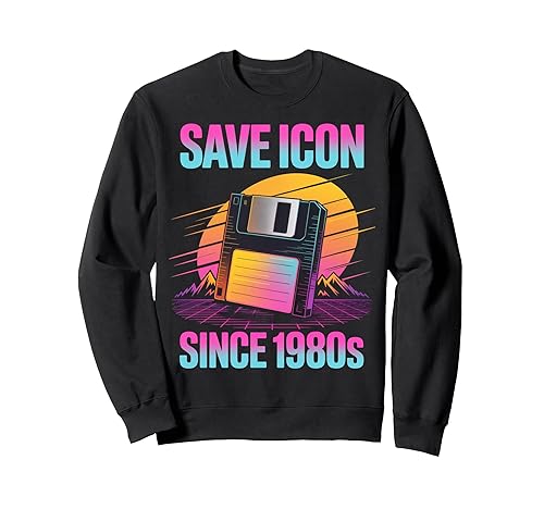 Classic Vintage Nostalgic 1970s Save Icon Since 1980s Sweatshirt