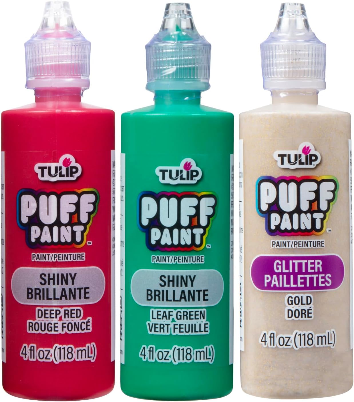Tulip Dimensional Paint Kits 42185 Dfpt Multi 4Oz Slick 3Pk-Xmas Pack, 4 Fl Oz (Pack of 3), As Detailed, 3 Count