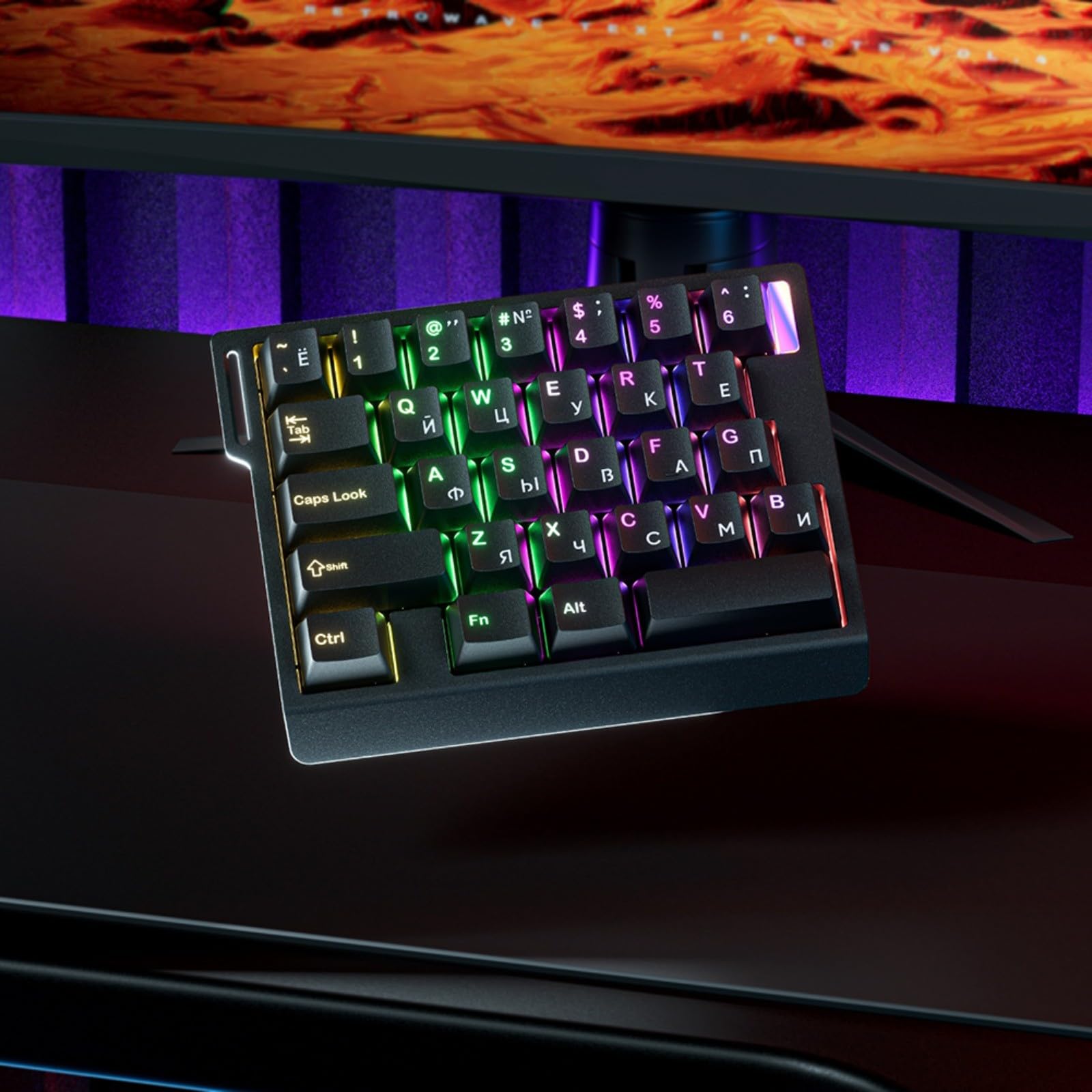 M30HE Tastiera meccanica compatta a 29 tasti cablata 8K Hz precisione 0,01 mm per alloggiamento in ABS per gamer e-Sport bianco (bianco)