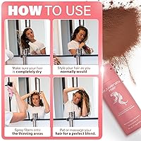 Vista 3 de Fibras para adelgazar el cabello (Auburn), polvo de cabello indetectable para mujeres y fibras 100% naturales para construir el cabello, oculta