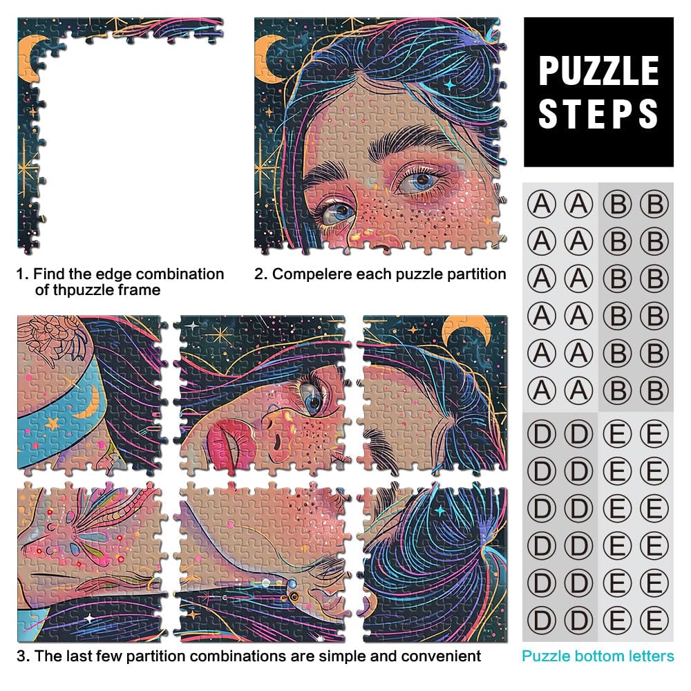 Puzzle da 2000 pezzi per adulti Donna della galassia spaziale Fatto di cartone Adatto a partire dai 14 anni Giochi di relax Regali unici per compleanno e Natale misurare：70x100cm