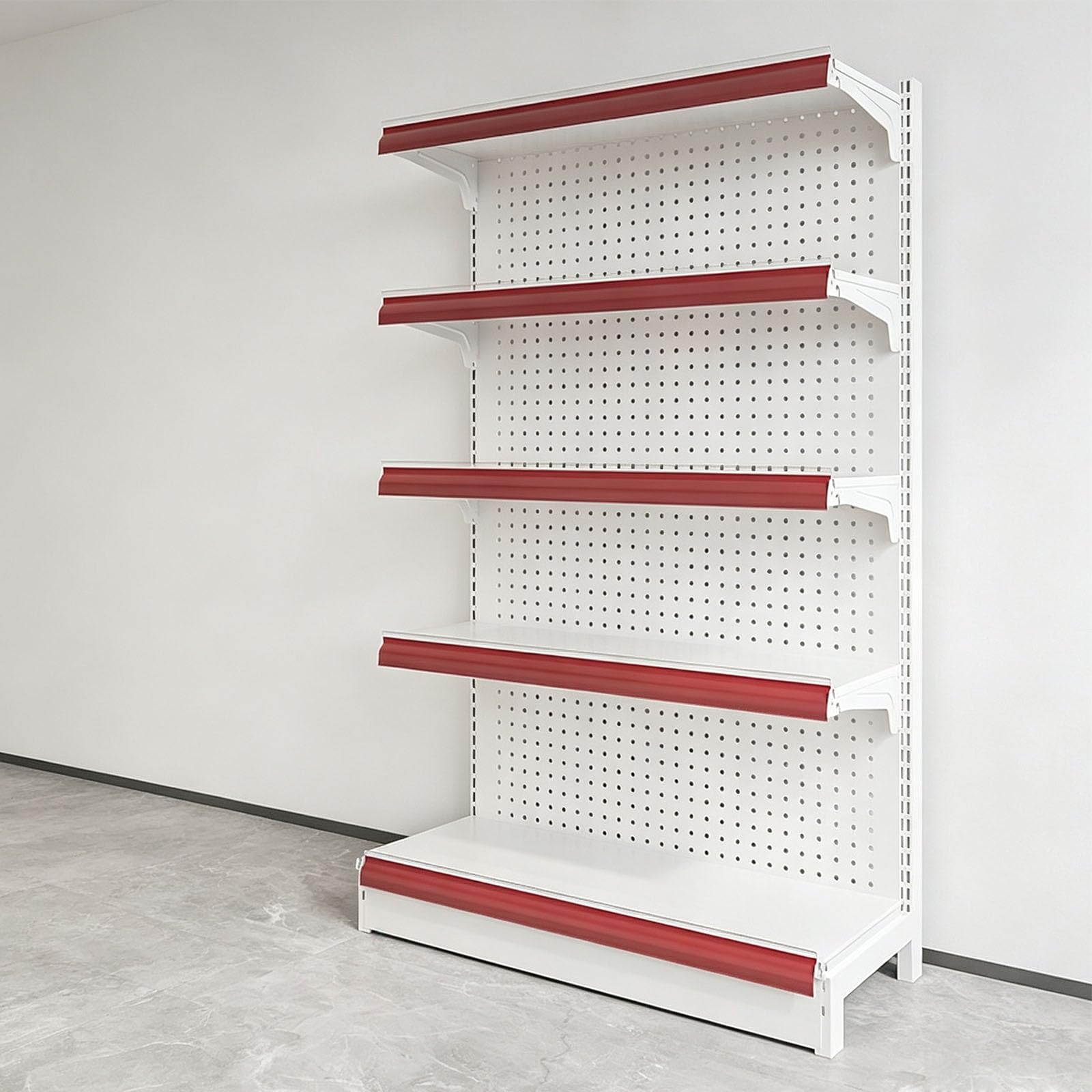 4/5 Robuste, verstellbare Metall-Regaleinheit Gondelregal für Supermärkte