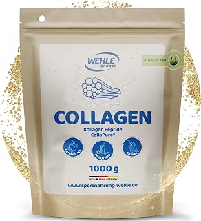 Collagen Pulver 1 kg, Peptide Typ I, II & III
