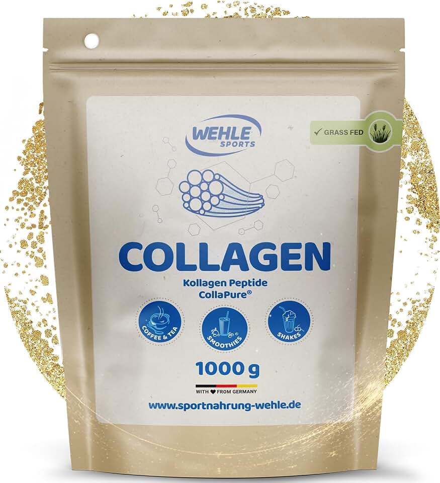 Collagen Pulver 1 kg – Kollagenhydrolysat Peptide Typ I, II & III – Geschmacksneutrales Ei