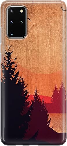 Miniatura 8 de Cavka Funda para teléfono compatible con Samsung Galaxy A73 A72 5G A71 A70 A52 A42 A32 A20s A11 A02 Luna Llena Transparente Naturaleza Celular