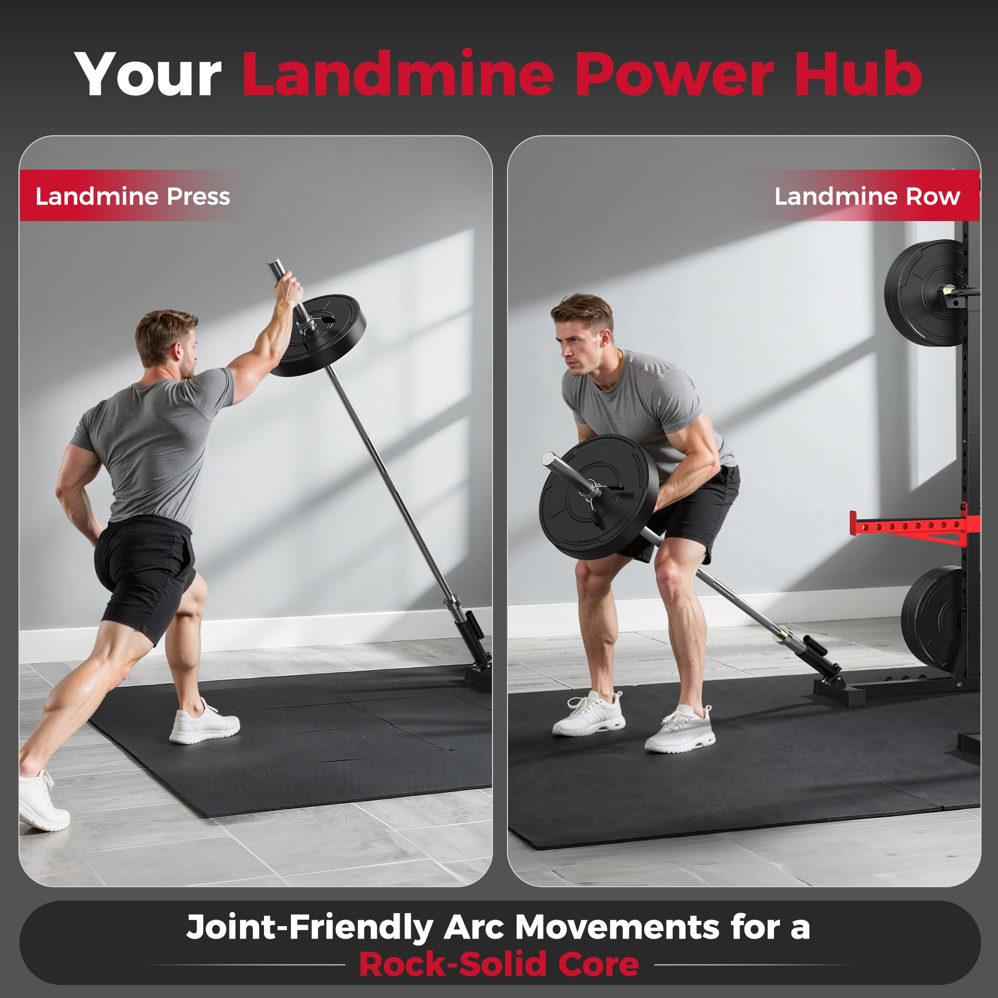 SR1 Squat Rack, Adjustable Power Rack for 6FT/7FT Barbells | Squat Rack for Home Gyms with Pull-Up Bar, 22 Adjustment Positions, J-Hooks and Safety Spotter Arms w/ 110/180LBS Home Package