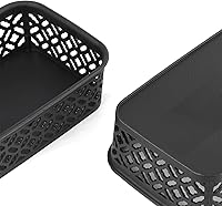 Vista 3 de ZEAYEA 9 Pack Small Plastic Storage Basket, Classroom Organizer Baskets for Shelves Desk Drawer, Pantry Woven Basket Bins for Bedroom Closet Office