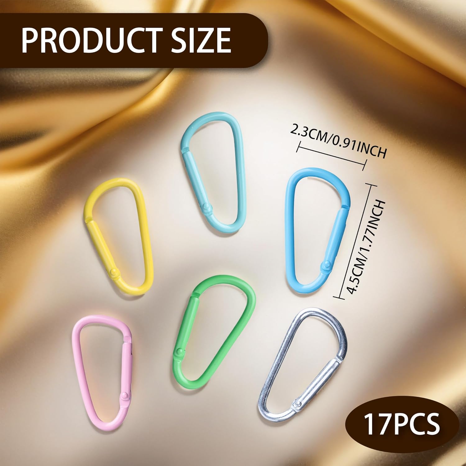 Colorful D Spring Carabiners Keychain Clip,D Spring Clip Aluminum Hook Accessories Snap Link Key Chain Ring Hook - Image 4