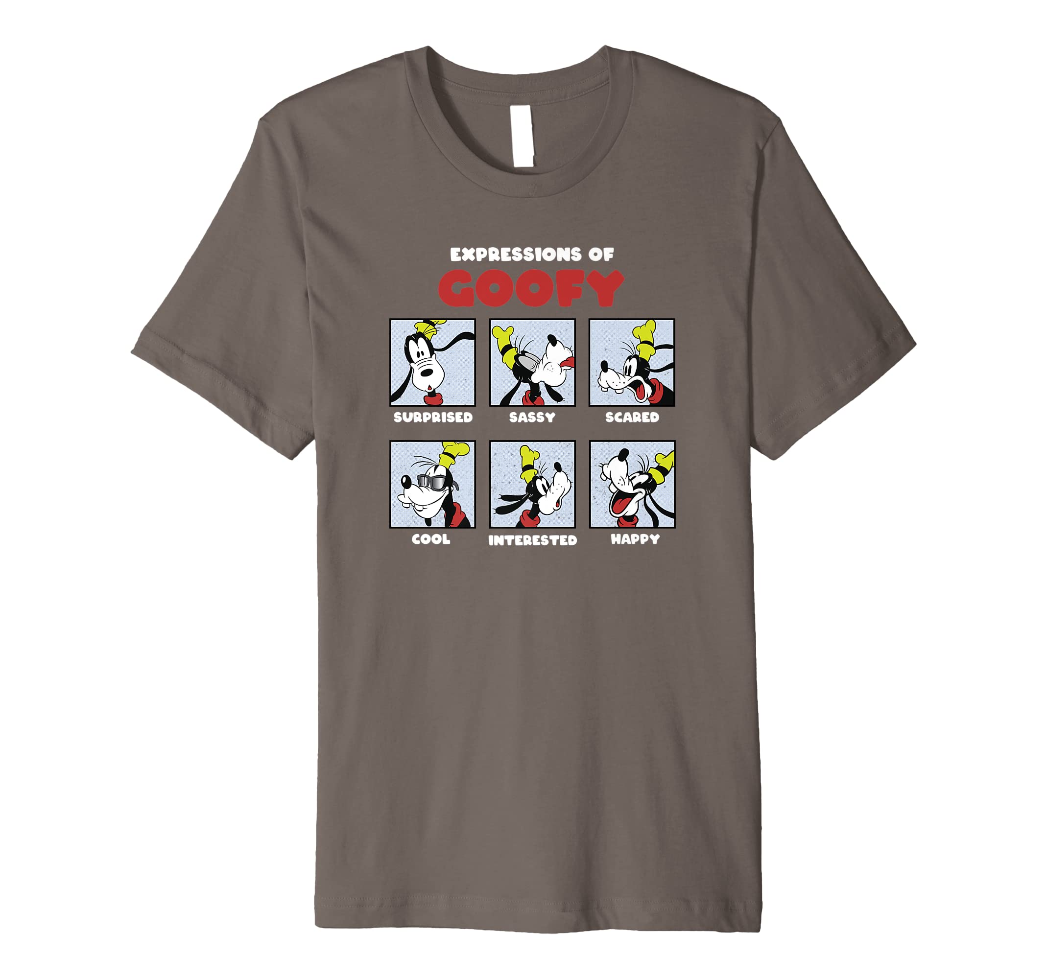 Mickey And Friends Expressions Of Goofy Box Up Premium T-Shirt