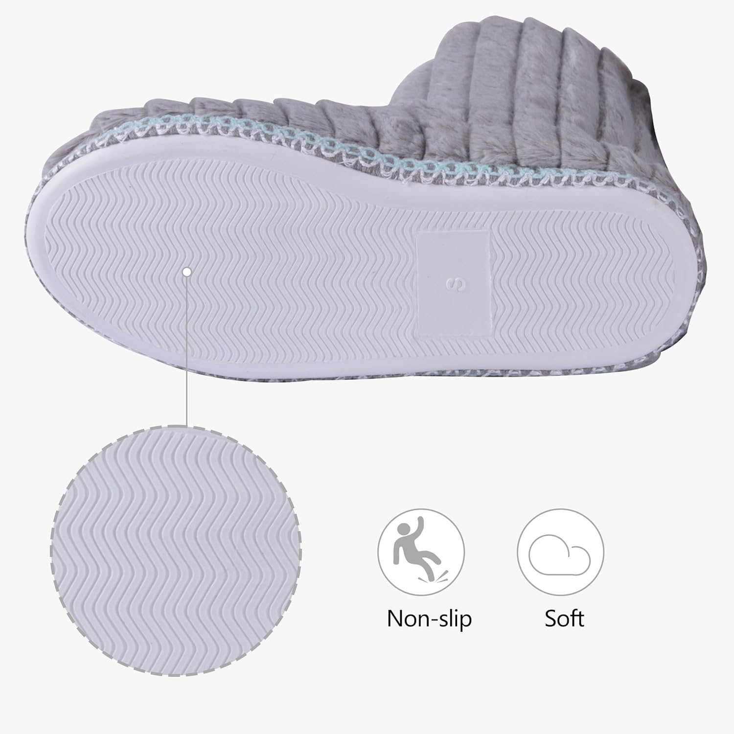 Forfoot Winter Slippers Booties for Women, Cozy Fleece House Shoes Indoor Bedroom Fuzzy Ankle Boot Slippers - Image 3