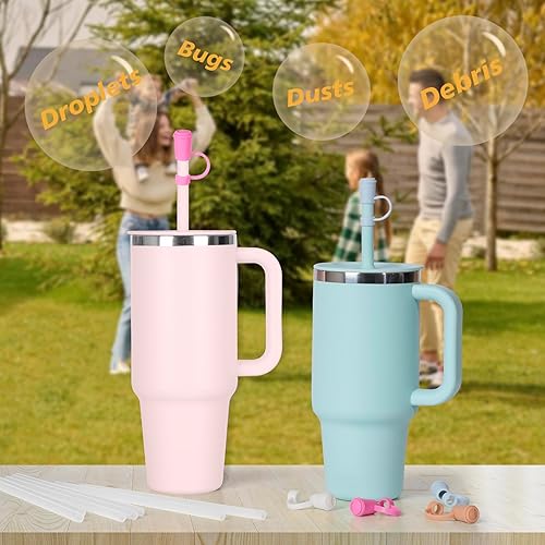 Miniatura 4 de Greant Paquete de 7 popotes de repuesto para vaso Hydro Flask de 32 onzas y 40 onzas, cubierta de popote a prueba de polvo para vaso Hydro Flask de