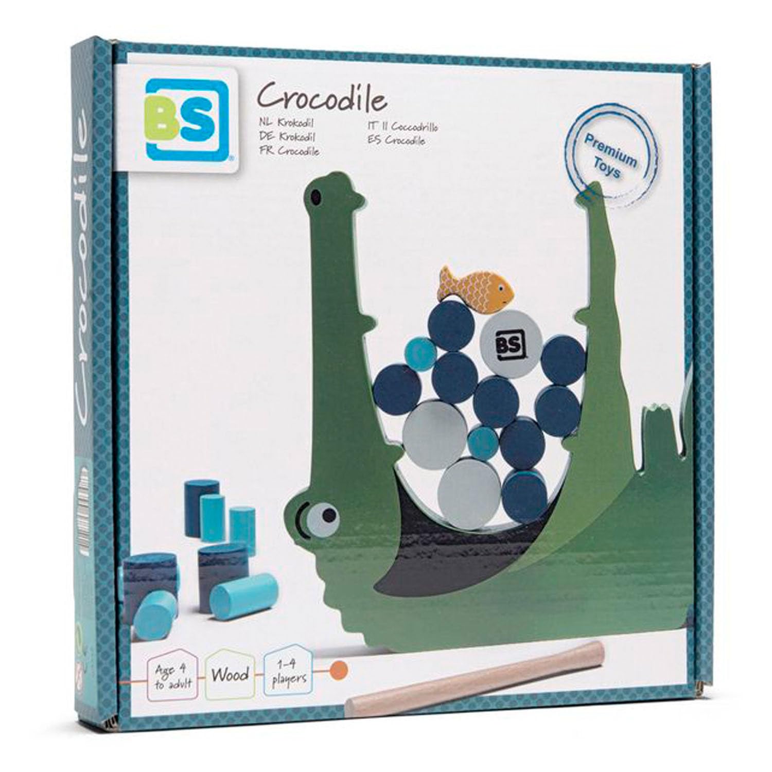 BS Toys GA348 - Coccodrillo, Colore: Verde