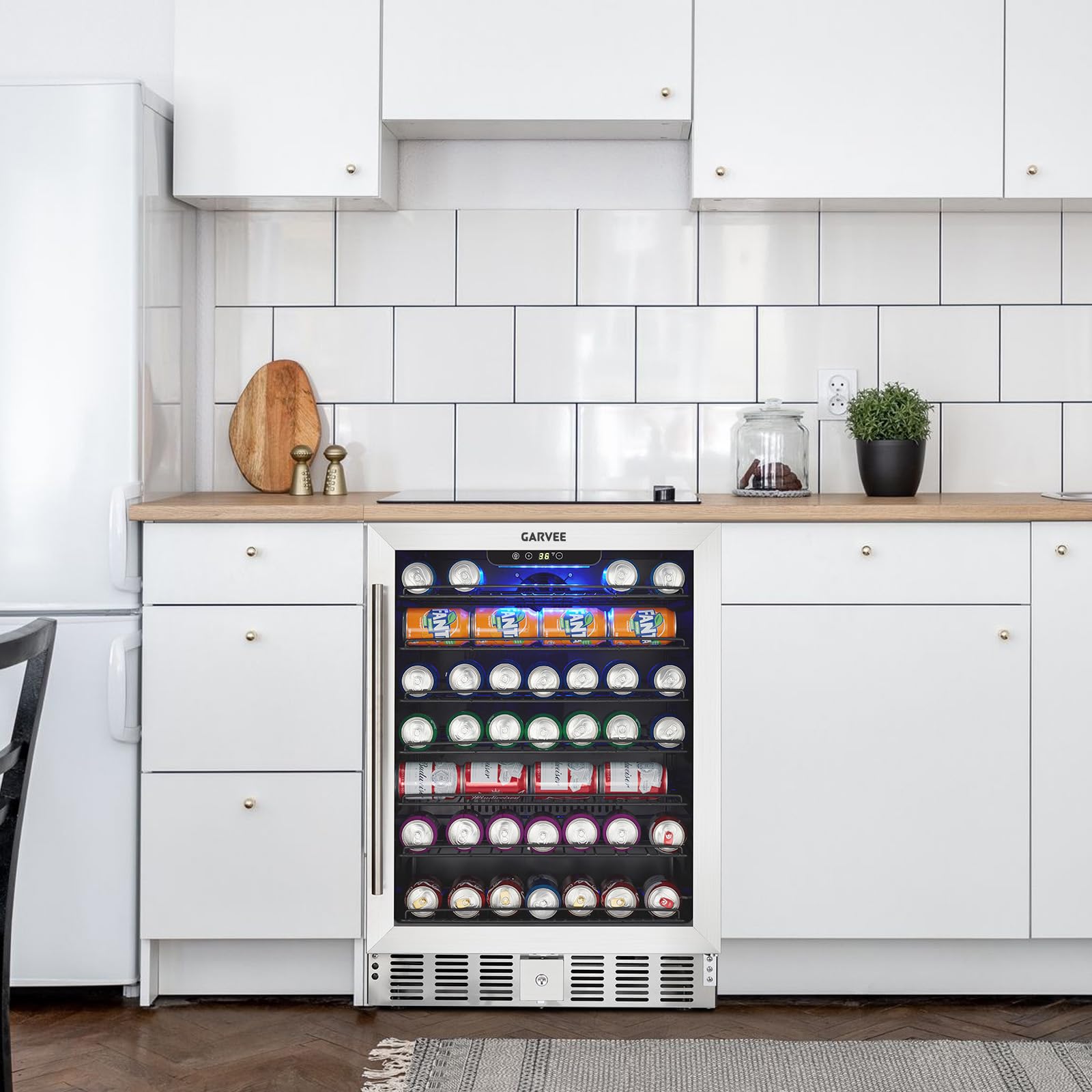Garvee Beverage Refrigerator, 5.1 Cu.Ft Beverage Fridge|166 Cans Capacity, Small Beverage Cooler With 36~60°F Adjustable Digital Temperature Control Compressor And Safety Lock on Fridge.com - View 6
