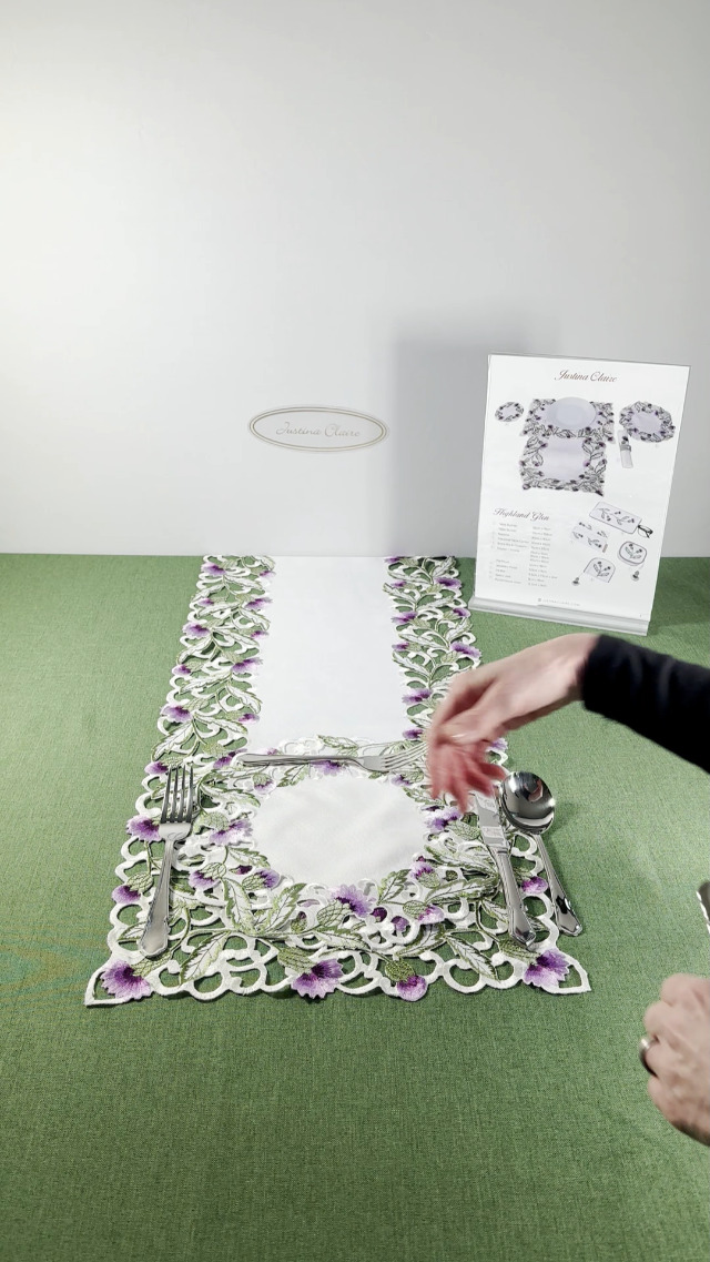Par de servilletas de mesa con diseño floral miniatura 3