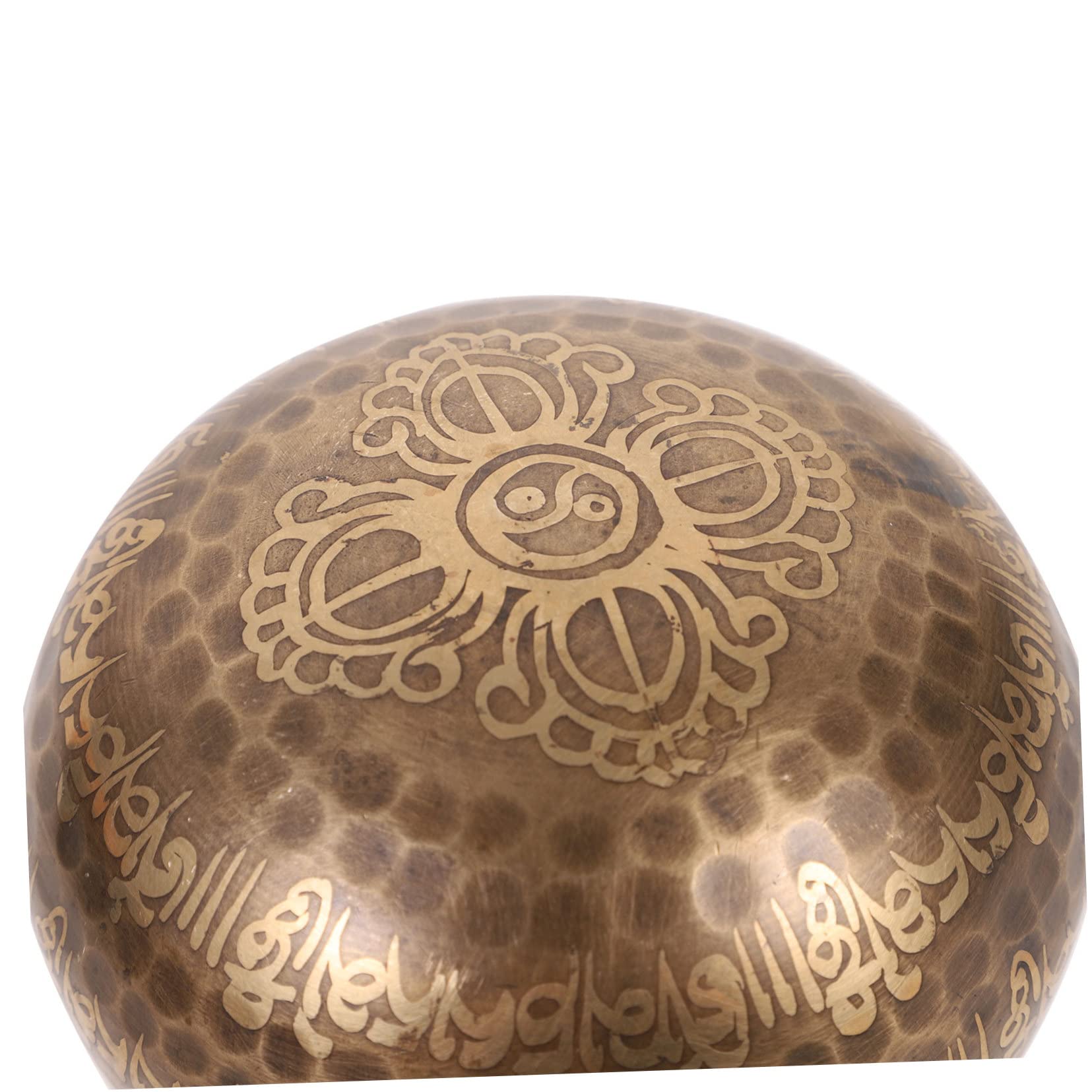 BESPORTBLE 1 set Ciotole da Meditazione Tibetane Ciotola Cantante Artigianale con Fondo Piatto Accessori per Meditazione e Relax per Decorazione e Mindfulness