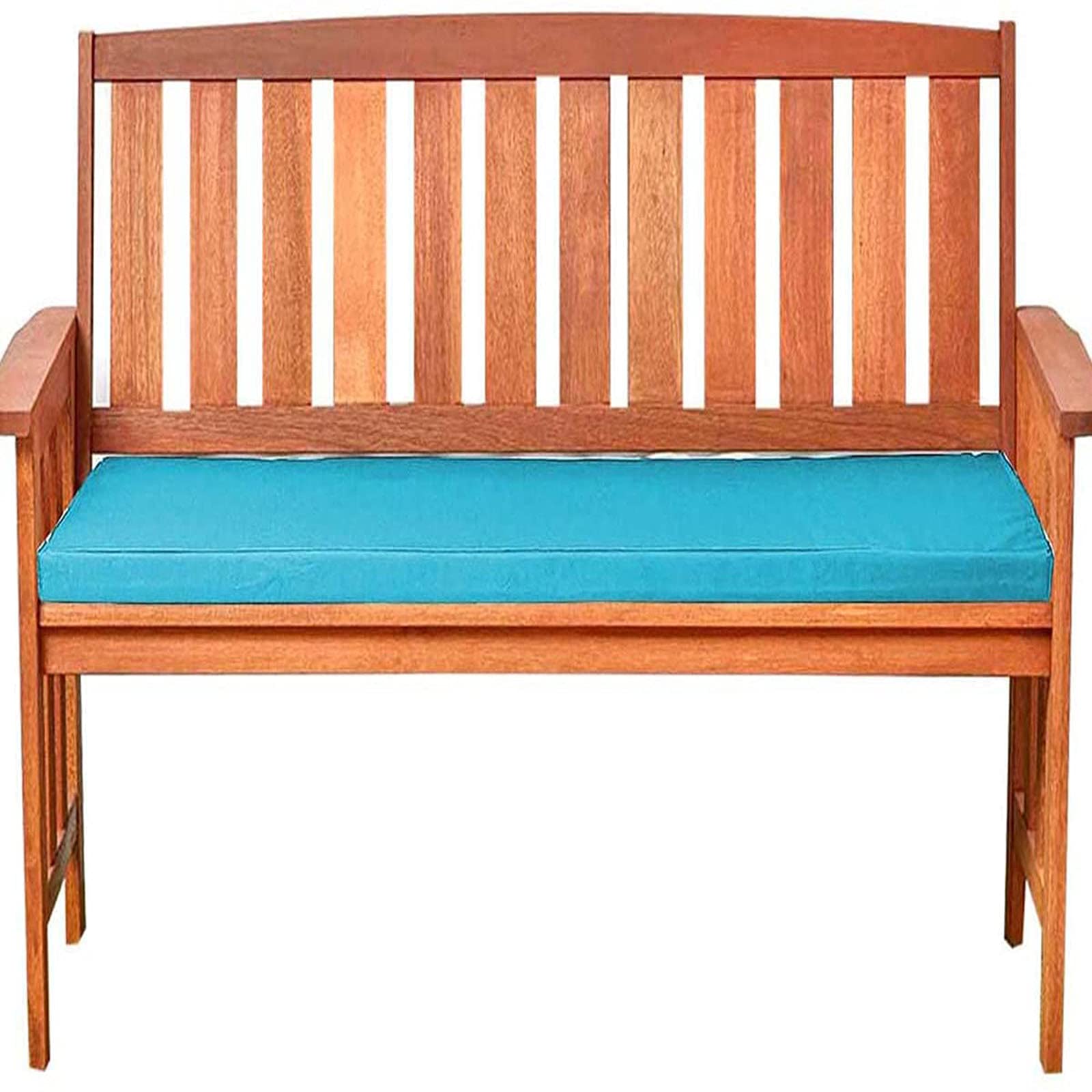 Coussin de banc bleu 80x40x5cm imperméable avec housse amovible pour extérieur et jardin