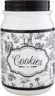 Pavilion Gift Company You and Me by Jessie Steele Ceramic Cookie Jar, 9-Inch, CafÃ© Toile
