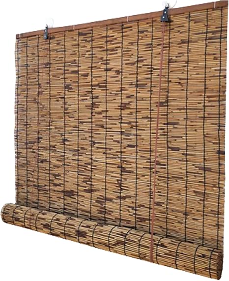 Amazon 天然の葦のカーテン 屋外用竹カーテン すだれ 目隠し おしゃれ する 日よけ 竹すだれ 手織りリードカーテン ベランダ 窓用 とドア 室内用 リフト装置付き カスタマイズ可能なサイズ W100xh260cm 39x102in すだれ オンライン通販