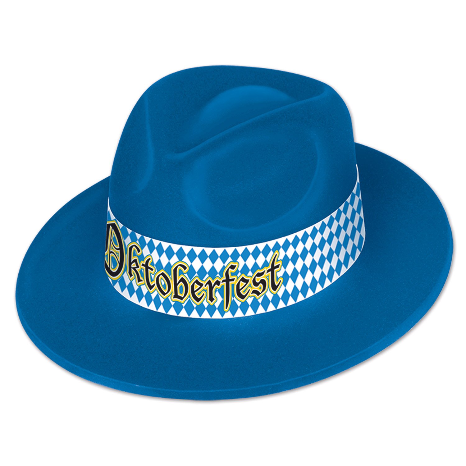 Fedora Oktoberfest velours Beistle 60881-25 chapeau vert adulte
