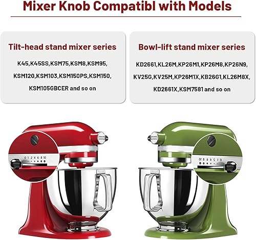 Miniatura 2 de Pomo de control de velocidad y palanca de bloqueo para mezclador de pie KitchenAid 5QT 6QT K45, mezclador de soporte elevador de tazón KD2661 KL26M