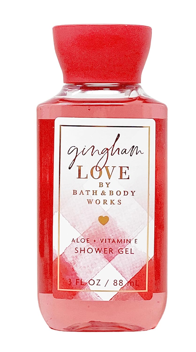 Bath & Body Works Gingham Love - Mini Gift Box Set Travel Size - Fine Fragrance Mist, Body Cream and Shower Gel with a Himalayan Salts Springs Sample Soap.