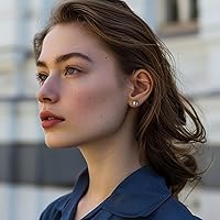 Vista 22 de YAMI Aretes de perlas negras, grises y blancas, perlas cultivadas reales, aretes de plata de ley 925 chapados en oro de 18 quilates, regalos