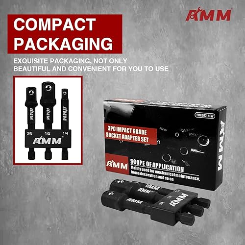 Miniatura 6 de Juego de adaptadores de enchufe de grado de impacto (3 piezas (14,38,12 pulgadas)
