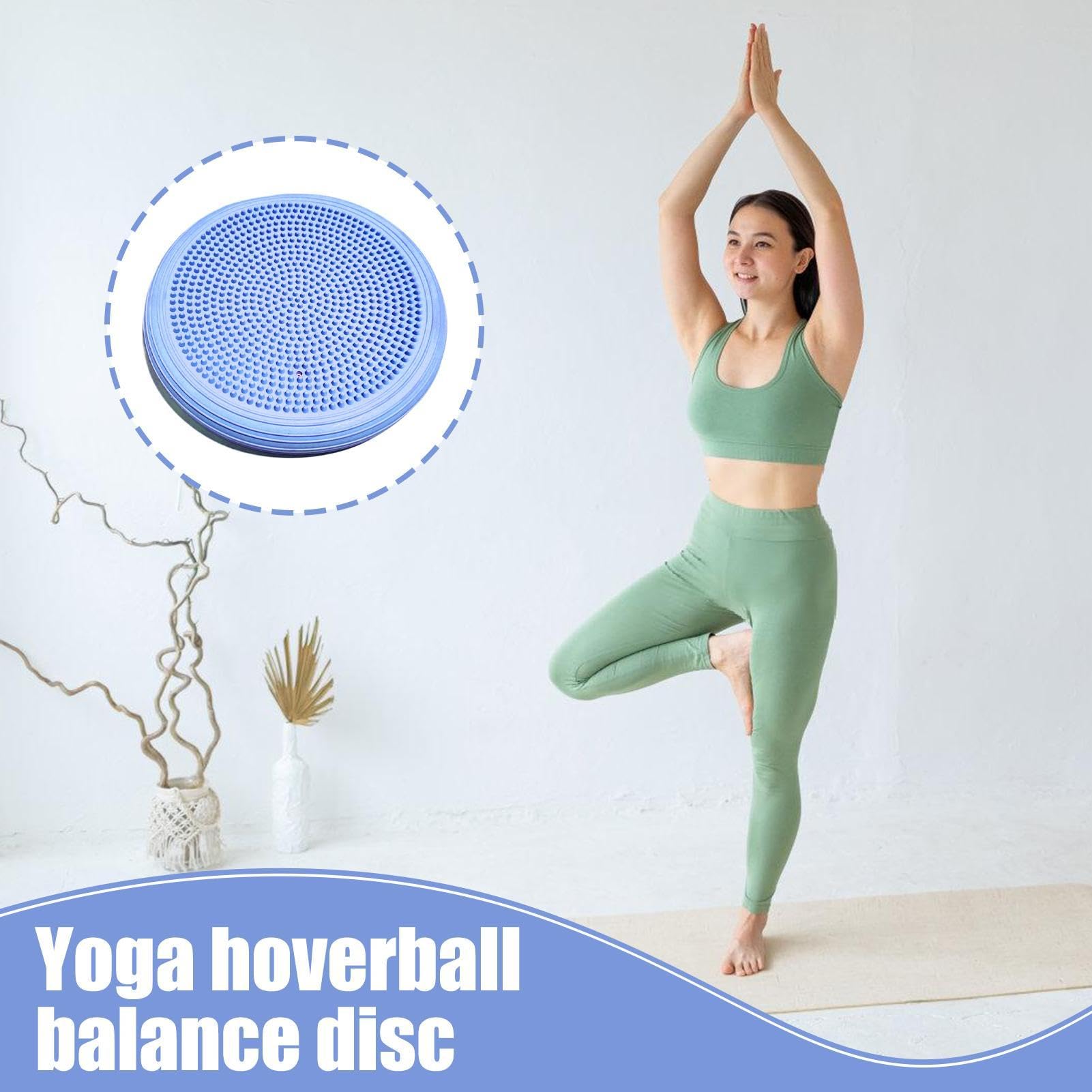 Fitness Balance Pad, Balance Disc - Cuscino da Massaggio Gonfiabile - Bolla Portatile Con Pompa Di Gonfiaggio, Tappetino Gonfiabile Antiscivolo Nucleo Forza