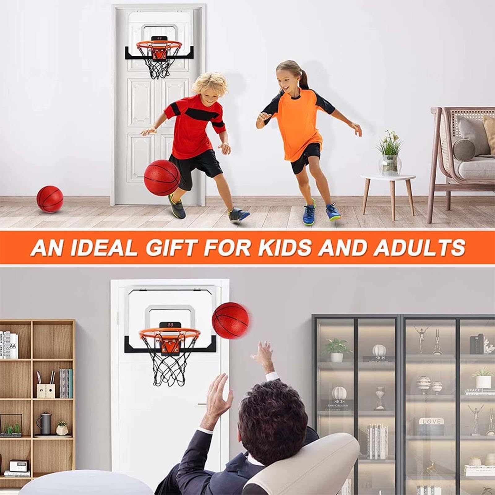 Basket éLectronique IntéRieur, Calculateur éLectronique avec Son Peut êTre Plié Panier Basket Chambre Ado ， Applicable Aux Murs,Aux Bureaux