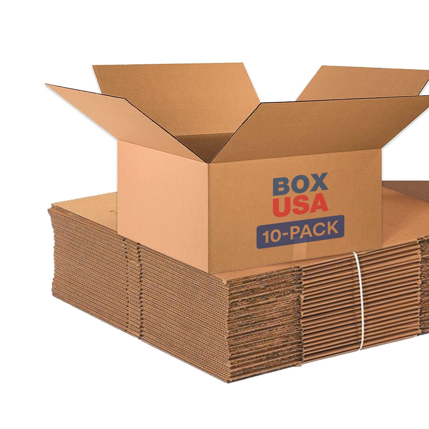 BOX USA 24x24x12 Corrugated Boxes, Large, 24L x 24W x 12H, Pack of 10 | Shipping, Packaging, Moving, Storage Box for Home or Business, Strong Wholesale Bulk Boxes