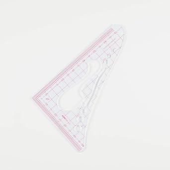 DIHAN #3505 1/5 Scale Metric Triangle Scale Ruler, Sewing Tailor Ruler Vary Form Tailor Fashion Design Ruler, Pattern Making Ruler, Tailoring Ruler, Garment Ruler, Sewing Ruler