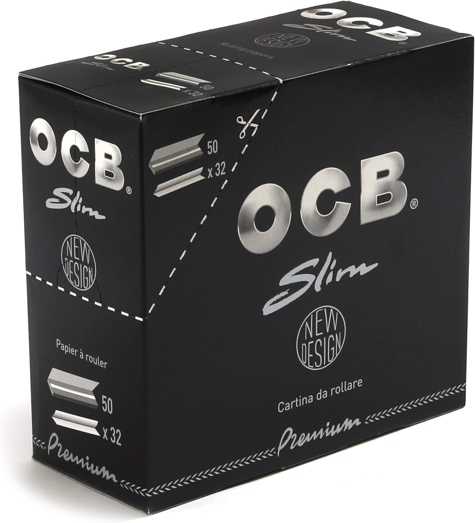OCB Black Premium King Size Slim Rolling Papers Cigarette Papers Smoking Papers Pack of 50 Booklets from Sudesh Enterprises