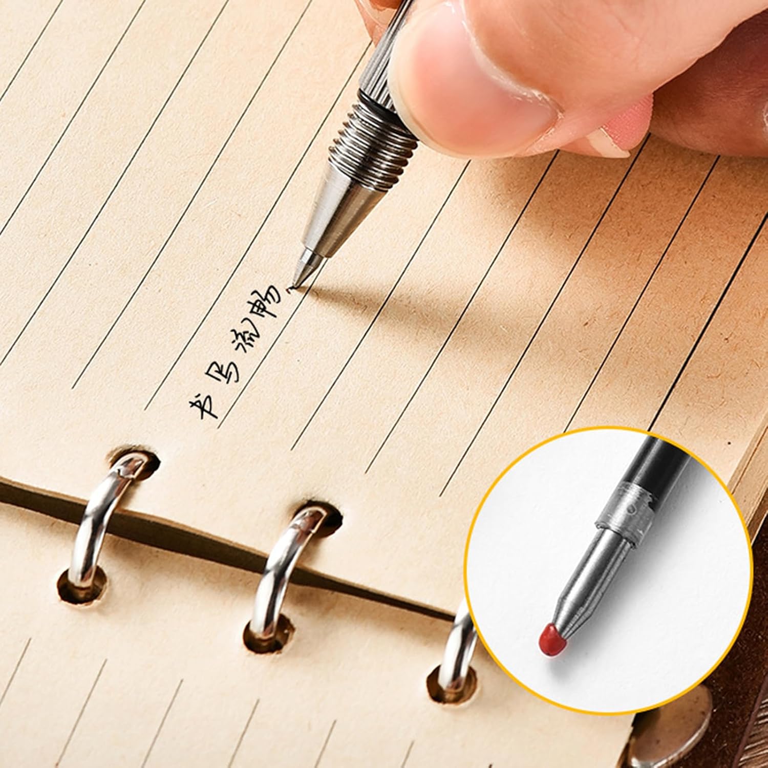 Hamans Titanium Mini Ballpoint Pen Pocket Pen 3.43" for Everyday Carry (Grey)