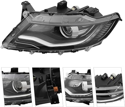For 2016 2017 2018 Lincoln MKX HID Headlight Headlamp Assembly | w/DRL, w/o AFS Only, Replacement Left Driver Side Headlamp Black Housing Clear Lens OEM FA1Z13008F