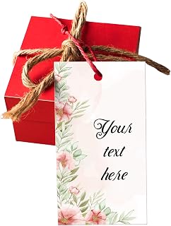 50-500PCS Custom Gift Tags with String, Personalized Hanging Labels, Price Tags for Arts & Crafts, Jewelry Crafts, Wedding, Birthday, Celebrating (Multicolor, 2×3.5 inches)