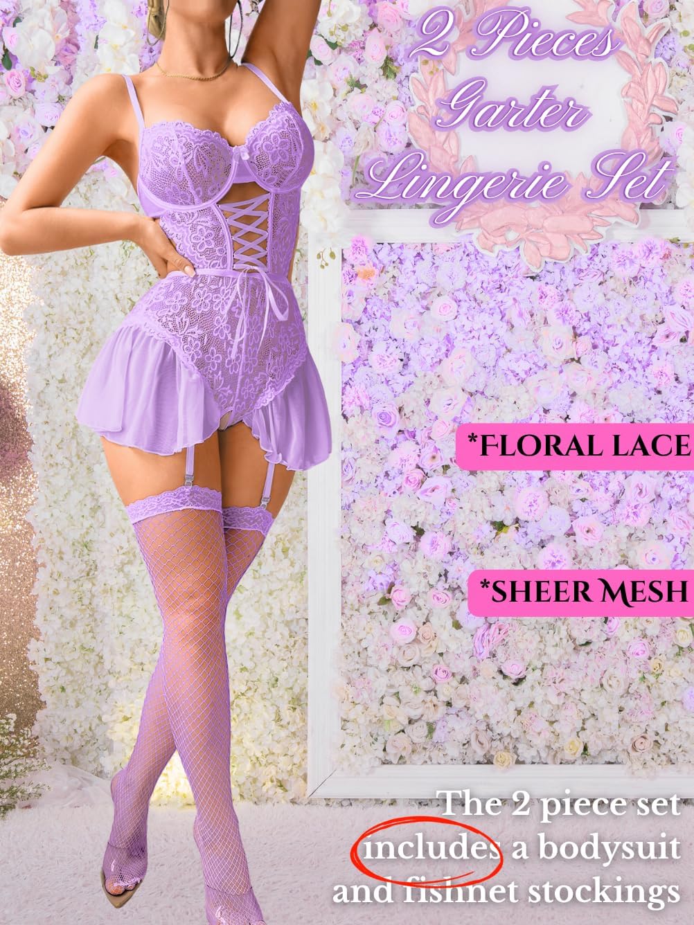 ShawGobow Corset Lingerie With Garter