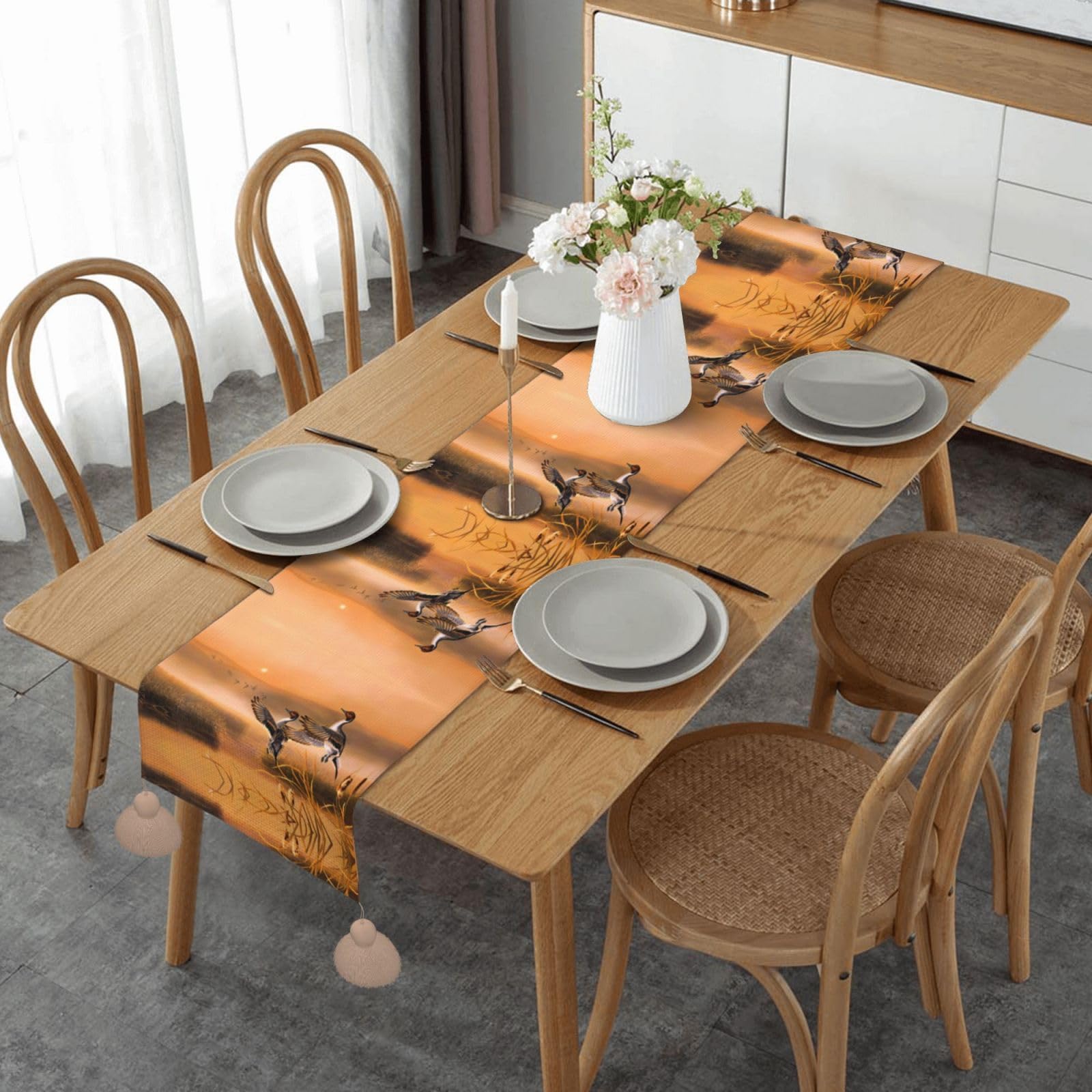 Chemin de table de Noël 152 cm pour protéger et décorer votre nappe