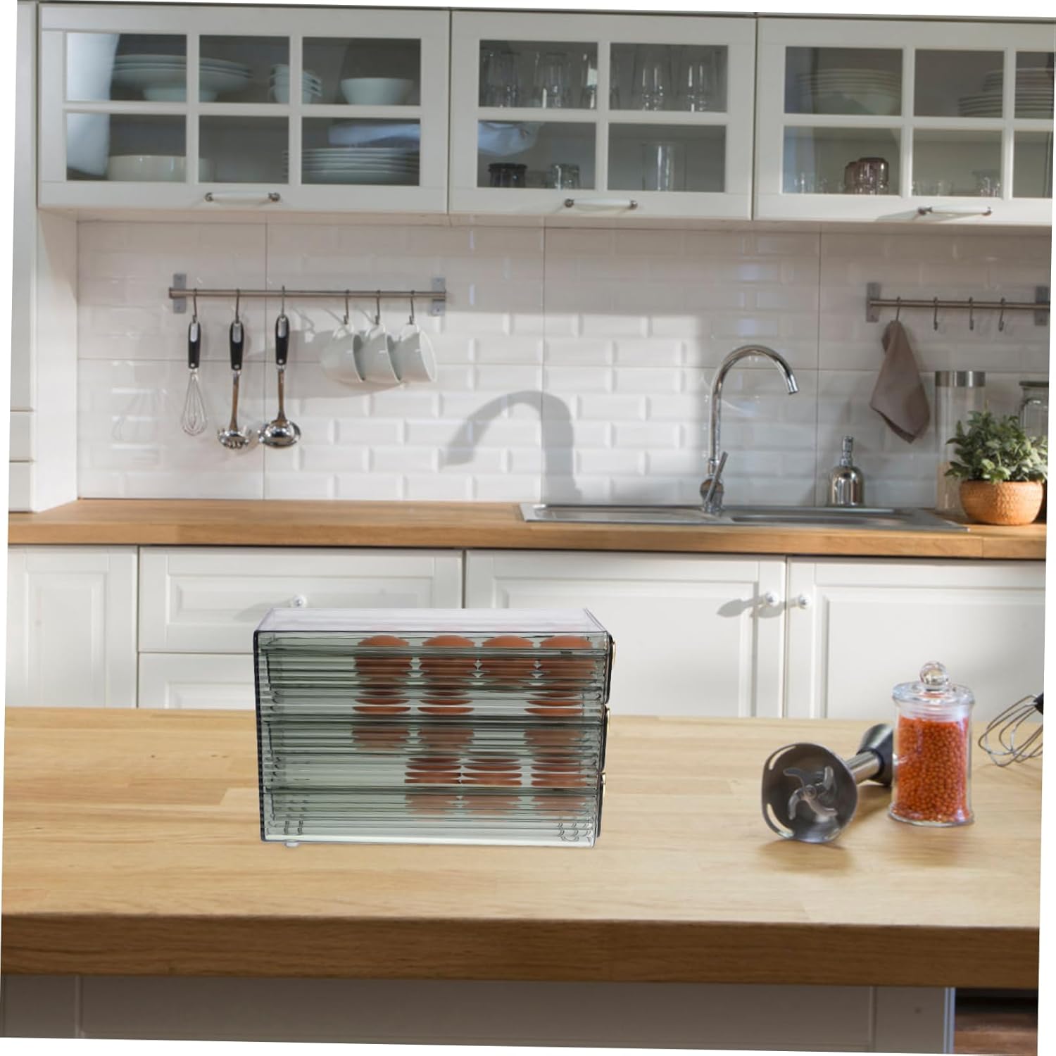 KICHOUSE Household Refrigerator Egg Storage Container Durable Egg Organizer with Ventilation for Freshness Lightweight Design for Kitchen Organization