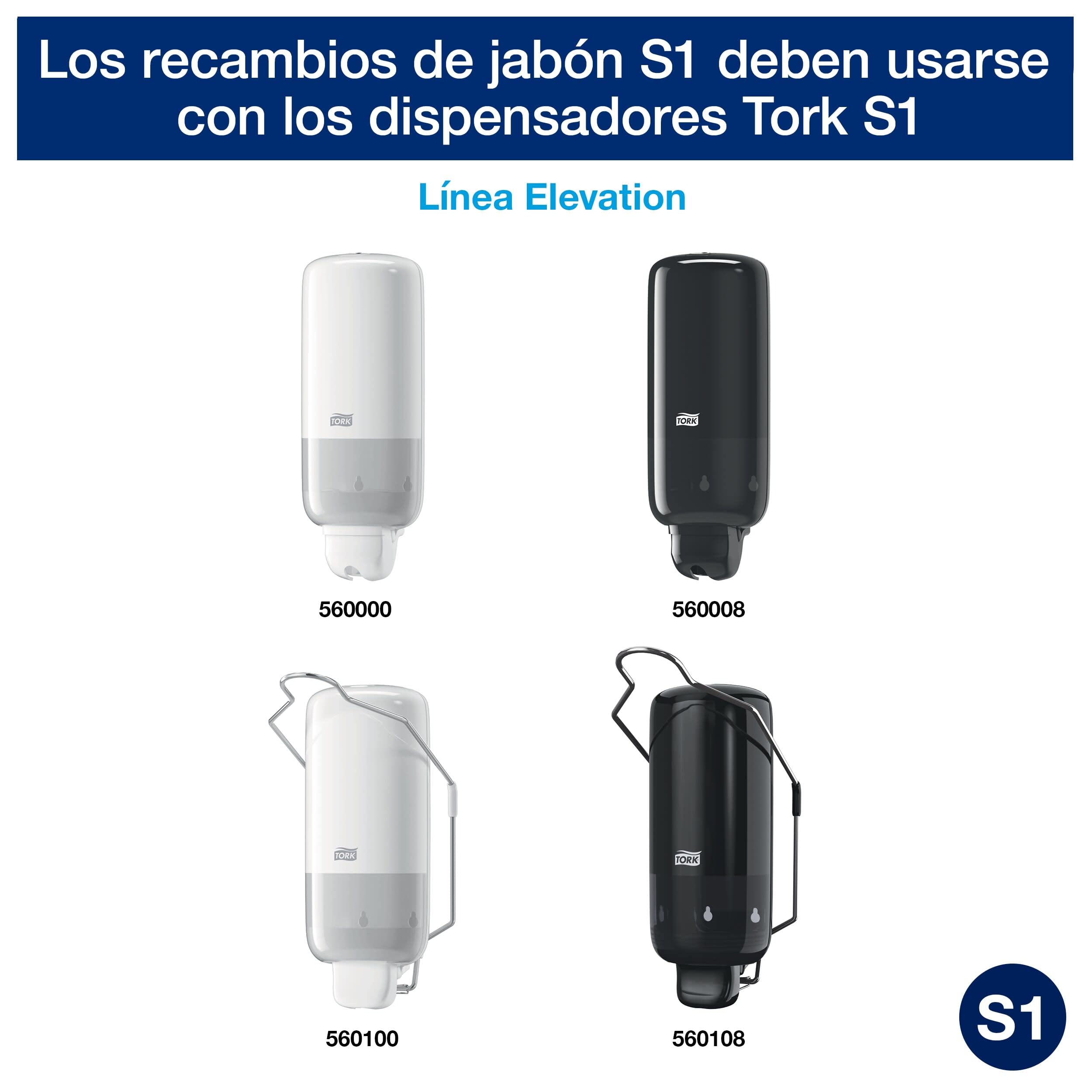 Tork Jabón Líquido para Manos sin fragancia S1/S11, Disolvente de grasas, 1 × 1000 ml, 420810