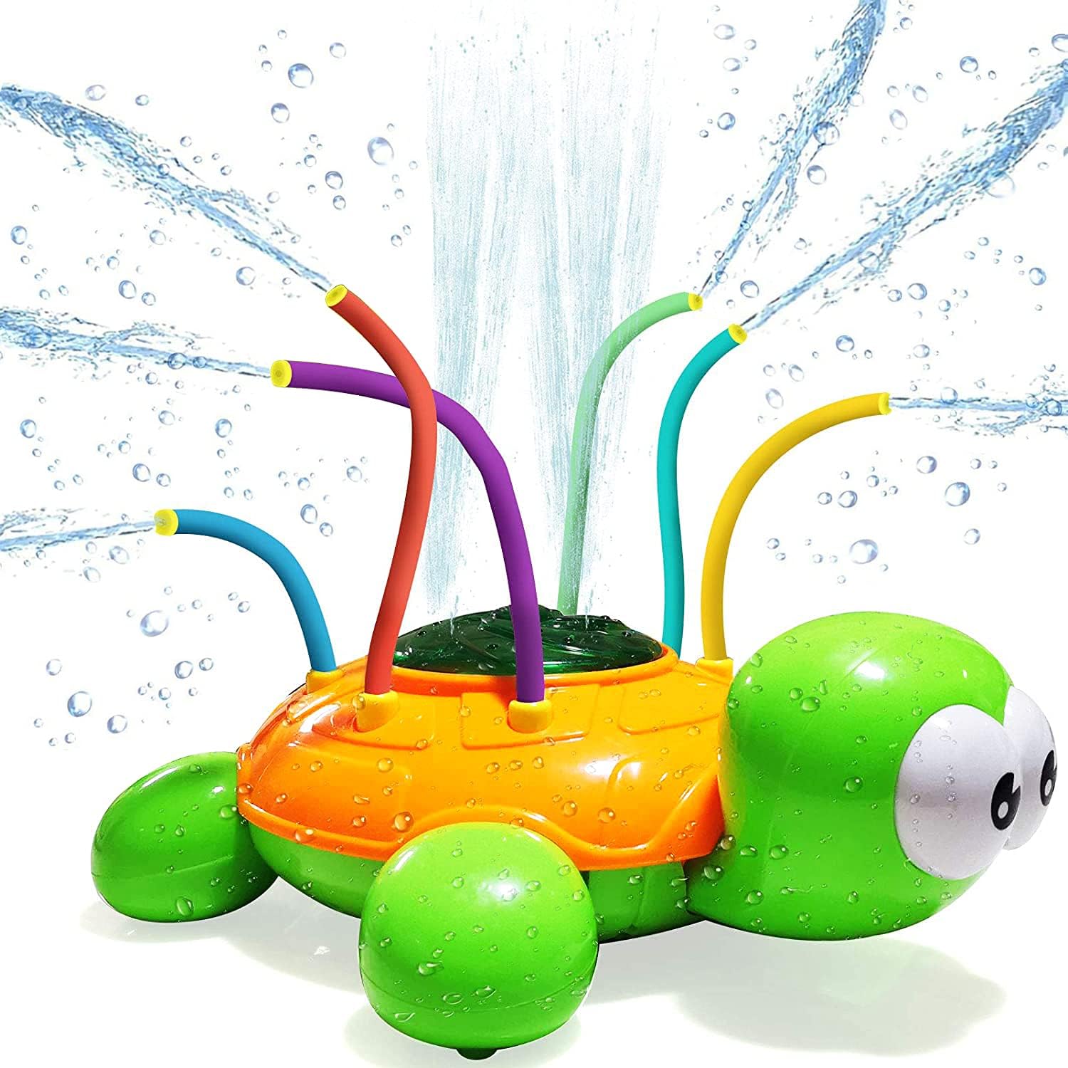 Sumelay Outdoor Water Spray Sprinkler for Kids and Toddlers, Backyard Spinning Turtle Toy with Wiggle Tubes, Splashing Summer, Outside Garden Lawn Toys Gifts 3 4 5 6 Boys Girls Green : Toys & Games