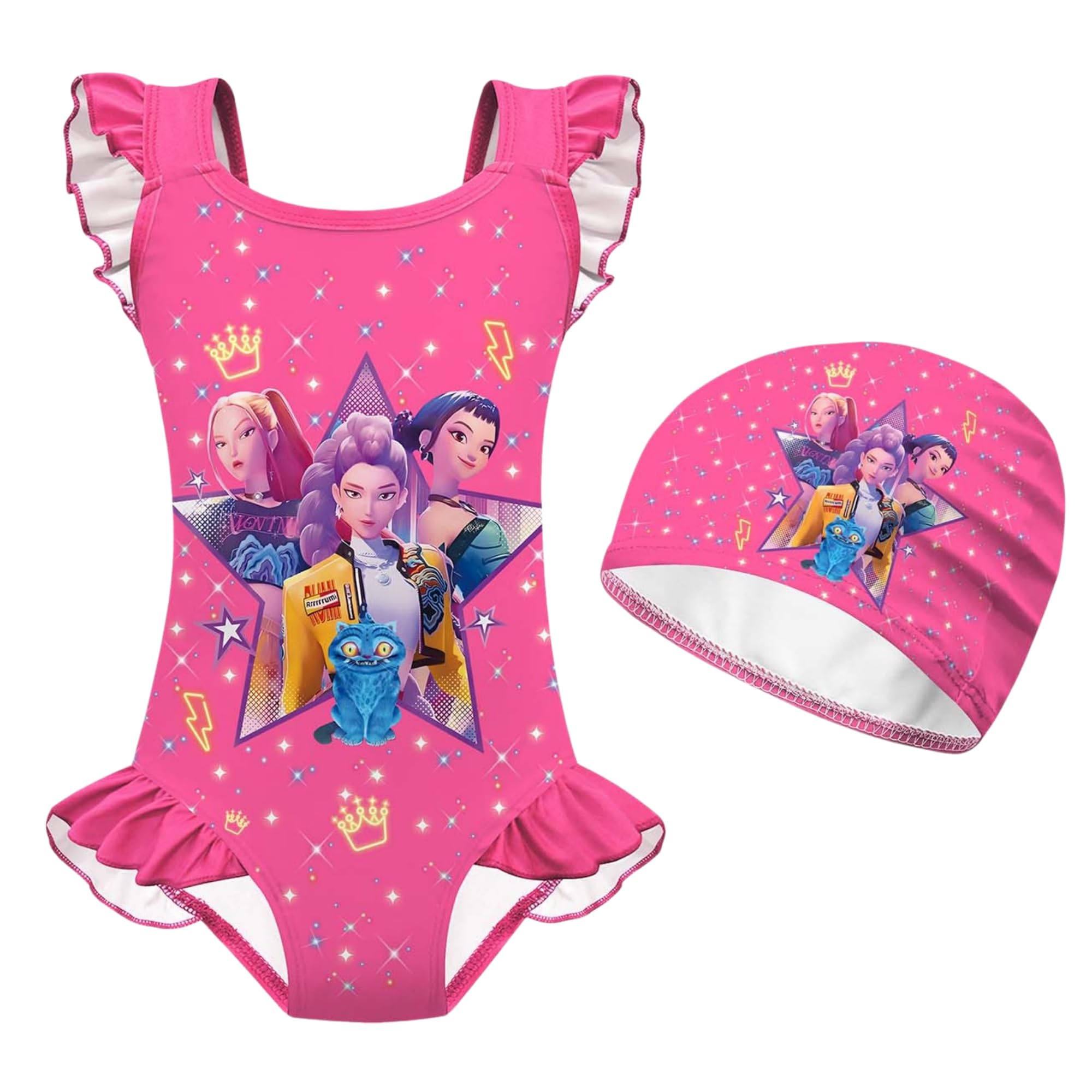 Kids Halloween Cosplay Costume Black Polyester 3 Pcs Set K-pop Fashion Performance Outfit for Girls — view 11