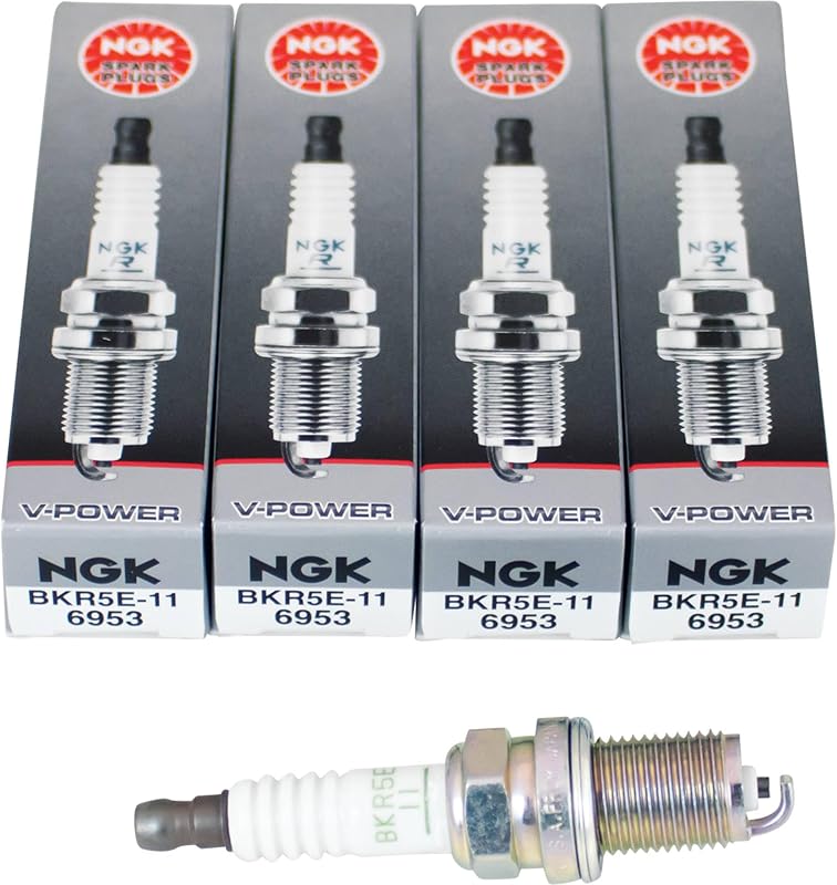 Vela de ignição NGK 6953 BKR5E-11 com rosca de 14 mm – Kit com 4 unidades