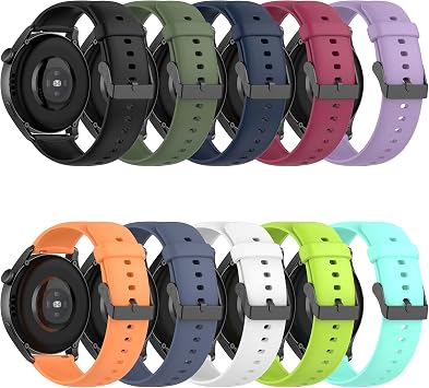 22mm Silicone Quick Release Watch Bands Compatible with YAMAY SW022 Smart Watch Band Replacement Bands Straps for YAMAY SW022 Smart Watch Strap Breathable Wristband Accessories