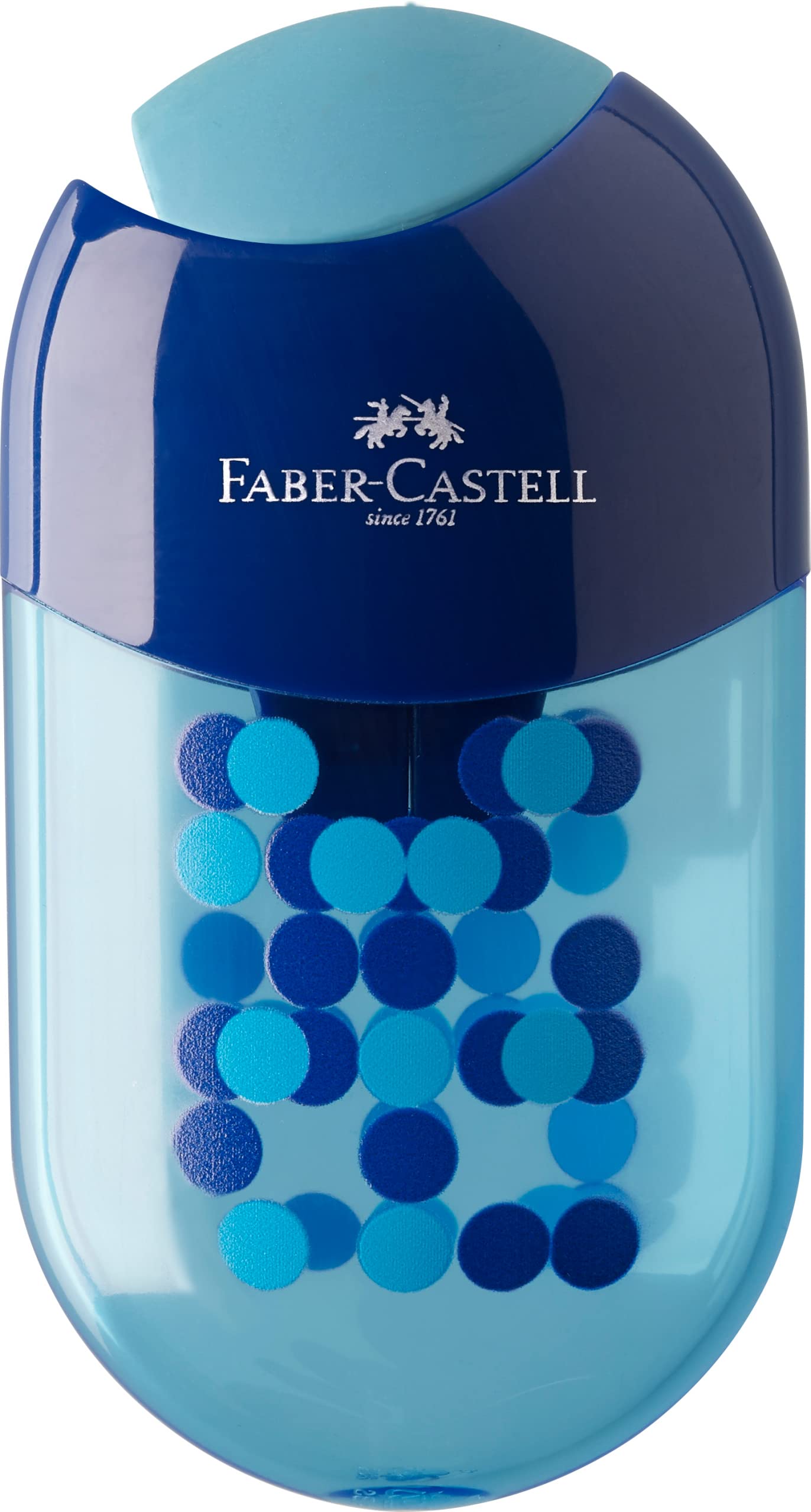 FABER-CASTELL - zestaw ołówków Grip Two Tone, 3 sztuki | Nie ma możliwości wyboru koloru - zestaw do pisania zawierający 2 ołówki Grip oraz podwójną temperówkę z gumką