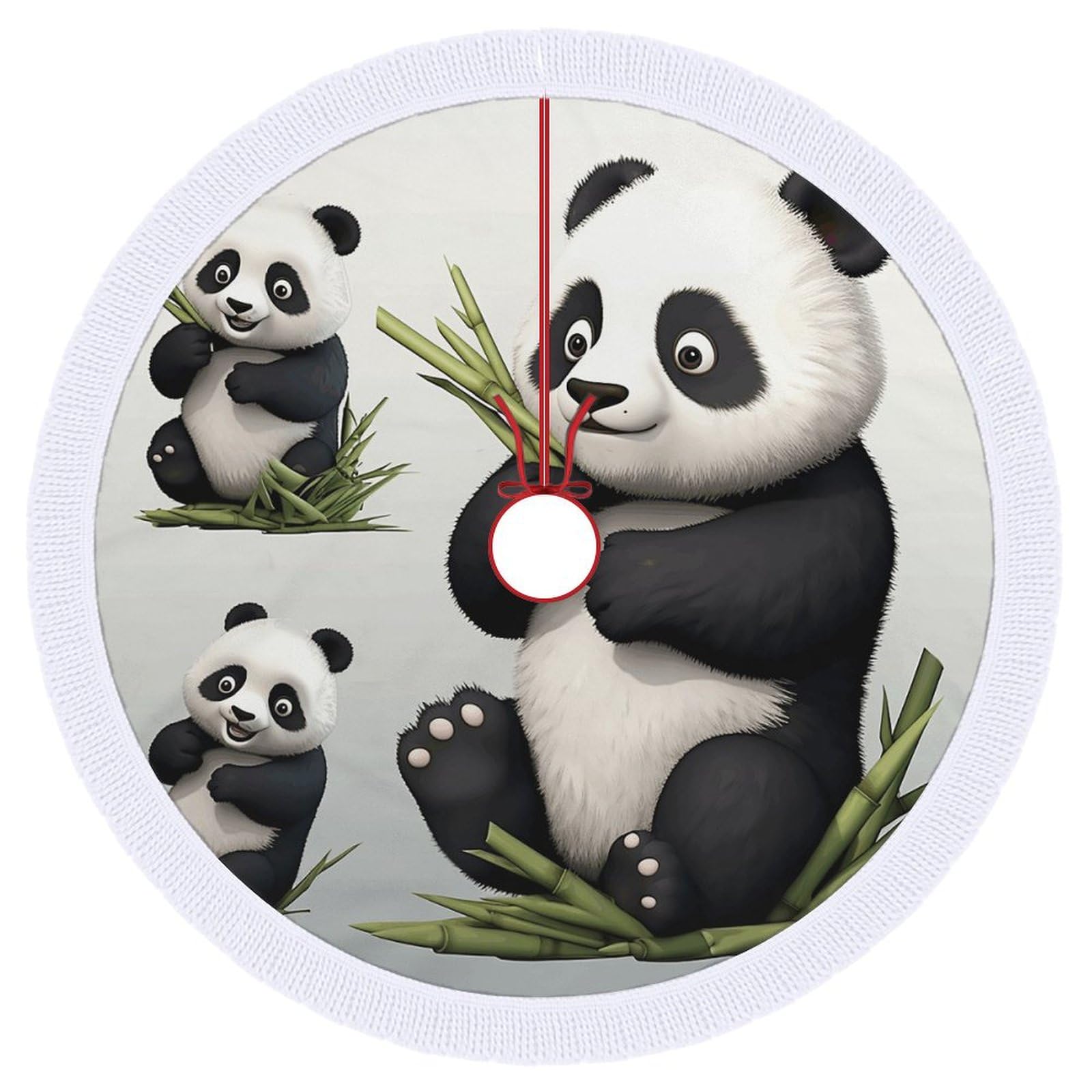 Jupe de sapin de Noël panda 122 cm pour embellir vos soirées du réveillon en famille