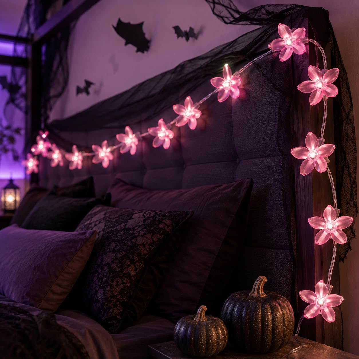 Pink Cherry Blossom String Light Covers for 5mm LED Bulbs, 200pcs